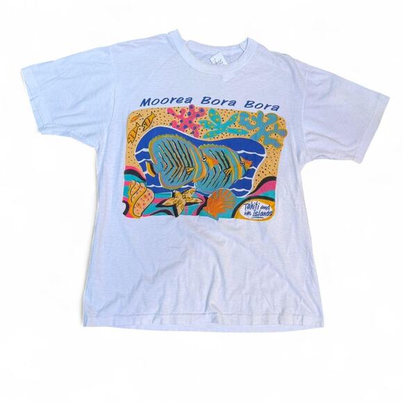 American Vintage Other - Vintage VTG 90’s Bora Bora Tahiti Single Stitch Graphic T-shirt